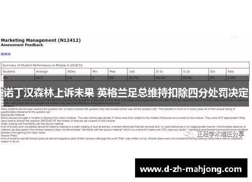 诺丁汉森林上诉未果 英格兰足总维持扣除四分处罚决定